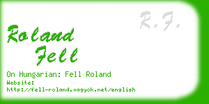 roland fell business card
